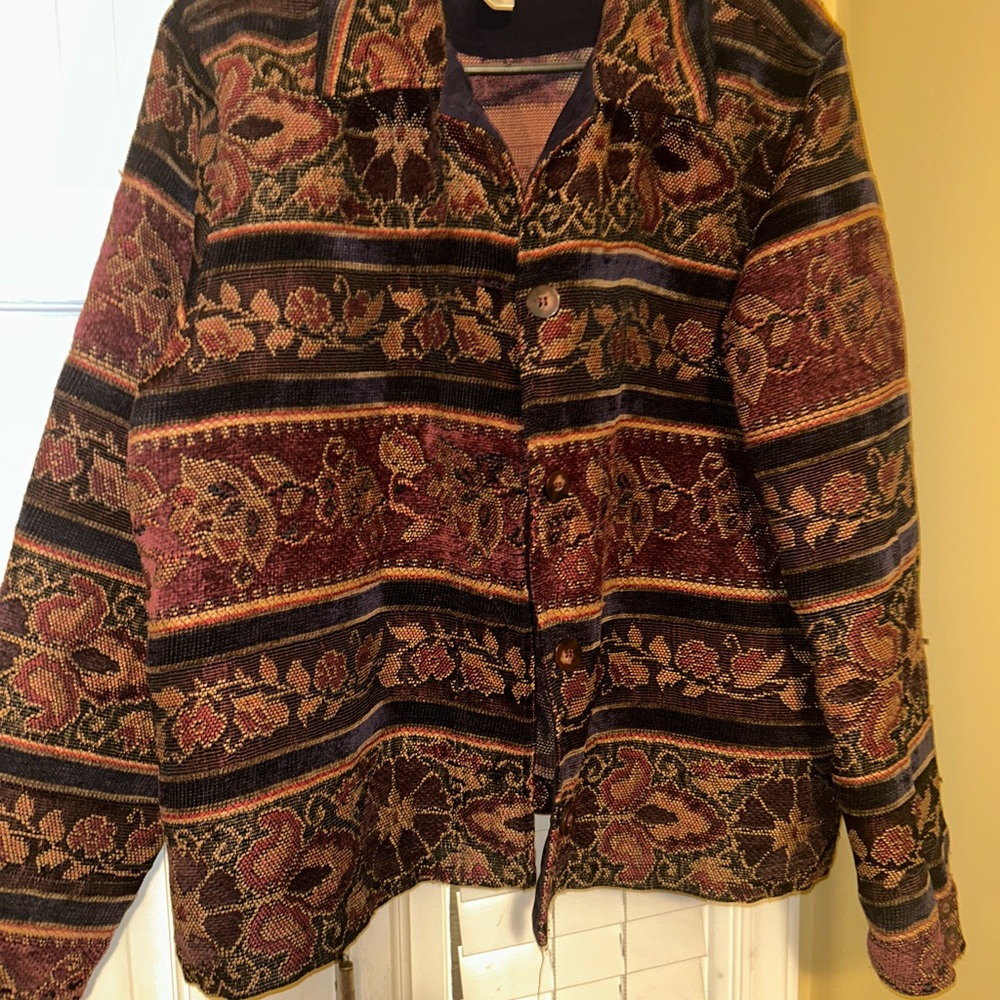 Coldwater Creek Multicolor Floral Blazer